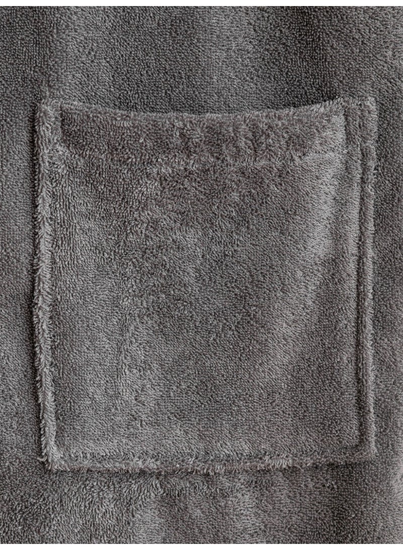TM Home Hotel Bathrobe – 100% Natural Cotton Terry | Highly Absorbent, Anti-Allergy & Anti-Lint Luxury Robe - Image 4